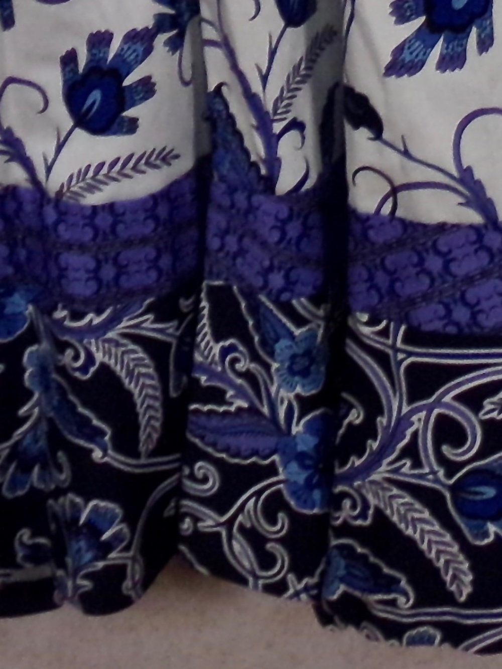 NWT Nine West Blue Combo Dress, Lined, VNeck & Back, Slight Streatch,Bk Zip Sz14 - Picture 12 of 13